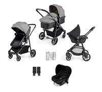 Ickle Bubba Star 3-in-1 Travel System with Astral Group 0+ Car Seat - Convertible Pram & Pushchair, Suitable from Birth to 15kg (Approx. 3 Years*), Spacious Basket & All-Terrain Wheels (Space Grey)