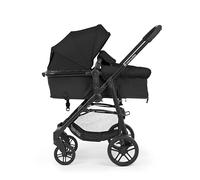 Ickle Bubba Star 7 Piece Travel System - Cirrus i-Size Car Seat and ISOFIX Base, Convertible Newborn Pram and Pushchair Bundle, Lightweight with UPF 50+ Hood and Spacious Shopping Basket (Black)