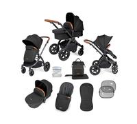 Ickle Bubba Stomp Luxe 2-in-1 Pushchair & Carrycot - Black/Midnight/Tan