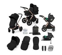 Ickle Bubba Stomp Luxe Travel System with i-Size Cirrus Car Seat & ISOFIX Base 12 pcs - Bronze & Midnight & Black