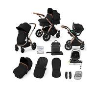 Ickle Bubba Stomp Luxe Travel System Nimbus Car Seat & Spin ISOFIX Black