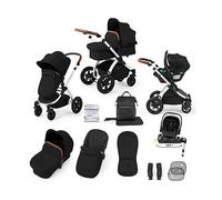 Ickle Bubba Stomp Luxe Travel System Nimbus Car Seat & Spin ISOFIX Black