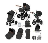 Ickle Bubba Stomp Luxe Travel System Nimbus Car Seat & Spin ISOFIX Charcoal