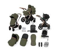Ickle Bubba Stomp Luxe Travel System Nimbus Car Seat & Spin ISOFIX Green