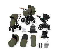 Ickle Bubba Stomp Luxe Travel System Nimbus Car Seat & Spin ISOFIX Green