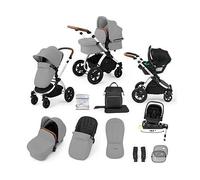Ickle Bubba Stomp Luxe Travel System Nimbus Car Seat & Spin ISOFIX Grey