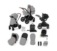 Ickle Bubba Stomp Luxe Travel System Nimbus Car Seat & Spin ISOFIX Grey