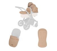 Ickle Bubba Stomp Luxe/Urban All-in-One Colour Pack - Hood, Apron, Seat Liner & Footwarmer Set - Pushchair Accessory Kit for Custom Style & Comfort (Desert)