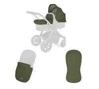 Ickle Bubba Stomp Luxe/Urban All-in-One Colour Pack - Hood, Apron, Seat Liner & Footwarmer Set - Pushchair Accessory Kit for Custom Style & Comfort (Woodland)