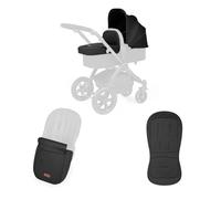 Ickle Bubba Stomp Luxe/Urban All-in-One Colour Pack - Hood, Apron, Seat Liner & Footwarmer Set - Pushchair Accessory Kit for Custom Style & Comfort (Midnight)
