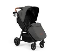 Ickle Bubba Stomp Stride Max Stroller - from Birth to 22kg, Extra-Large Seat, Multi-Terrain Wheels, Raincover, Footwarmer, Cupholder & UPF 50+ Hood (Charcoal Grey)