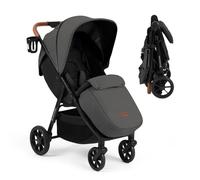Ickle Bubba Stomp Stride Prime Stroller - Birth to 22kg, Extra-Large Seat, Multi-Terrain Wheels, Raincover, Footwarmer, Cupholder, Buggy Organiser, Changing Rucksack & UPF 50+ Hood (Charcoal)
