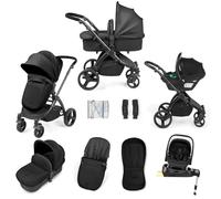 Ickle Bubba Stomp Urban 10-Piece Travel System With i-Size Nimbus 180° Spin Car Seat & Base - Midnight