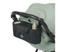 Ickle Bubba Universal Buggy Organiser (Black) - Spacious Storage Bag for Bottles, Snacks and Essentials - Durable, Stylish, and Easy to Attach for On-The-Go Convenience