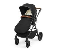 Ickle Bubba Universal Premium Footmuff for Prams, Pushchairs & Strollers - Cosy Faux Fur Lined, Showerproof, All-Season Warm Cosy Toes, Fits Most Buggies & Stroller Brands (Black)