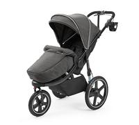 Ickle Bubba Venus Jogger Pro Max Stroller (Charcoal Grey) - All-Terrain 3-Wheel Pushchair from Birth to 22kg, Waterproof Hood & Footwarmer, Adjustable Handle, Cup Holder & Self-Locking Fold