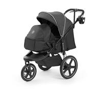 Ickle Bubba Venus Jogger Pro Prime Stroller (Charcoal Grey) - 3-Wheel All-Terrain Stroller (Birth-22kg) with Waterproof Hood, Footwarmer, Newborn Cocoon, Cup Holder, Organiser & Self-Lock Fold