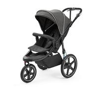 Ickle Bubba Venus Jogger Pro Pushchair, 3 Wheel All Terrain Jogging Pushchair, Running Buggy Stroller, Air Filled Tyres, Rear Suspension, Handlebar Brake, UPF50+ Hood, Birth to 22kg (Charcoal Grey)
