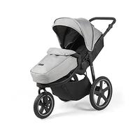 Ickle Bubba Venus Max Jogger Stroller - All-Terrain 3-Wheel Pushchair from Birth to 22kg, Air-Filled Tyres, UPF50+ Hood, Footwarmer, Large Basket & Rain Cover (Space Grey)
