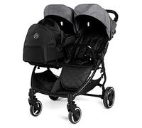 Ickle Bubba Venus Prime Double Stroller - Black/Space Grey/Black