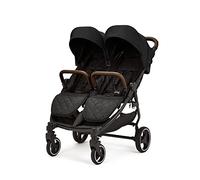 Ickle Bubba Venus Twin Double Stroller - (Black with Tan Handles)