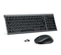 iClever Bluetooth Keyboard and Mouse for Mac, Ultra Slim Keyboard Mouse Set, Rechargeable Dual Mode Bluetooth & 2.4G, Silent compact Design, UK Layout QWERTY compatible with MacBook Air/Pro, Laptop