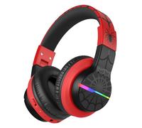 iClever BTH12 Kids Headphones Wireless 85H Playtime with LED Lights Travel | SafeSound Tech, Stereo Sound, Type-C, AUX Cable, Durable Over Ear Kids Wireless Headphones for Toddler/Girls/Boys/Tablet/pc