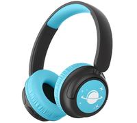 iClever BTH22 Kids Bluetooth Headphones, 60H Play Time, 74/85 dBA Safe Volume, Bluetooth 5.4, USB C, Over Ear Kids Headphones Wireless with Mic AUX Cord for iPad/Tablet/Travel/School, Black & Blue