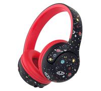 iClever BTH27 Toddler Headphones for 2+ Year Old-CPC Certified, 75/80dBA Safe Volume Limited, 74H Playtime, Bluetooth 5.4, BPA Free, Kids Bluetooth Headphones Aux Cord for Travel iPad, Black/Red