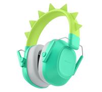 iClever Ear Defenders Children, SNR 29dB Safety Noise Reduction Ear Protectors Autism & Concentration Aid, Noise Cancelling Headphones for Kids, Kids Ear Defenders for Fireworks, Concerts, Green