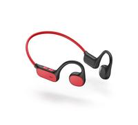 iClever Kids Headphones Wireless, 74/85dBA Safe Volume, Bluetooth 5.4, Clear Audio, 360° Bending, Ultra-Light Comfortable Air Conduction Kids Open Ear Headphones for iPad/Sports/Outdoor, Black Red