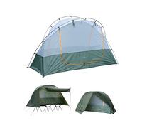 iClimb Ultralight 4 Season Solo Tent Waterproof with Snow Skirt Rainfly, Ground/Off The Ground Tent for Backpacking Camping Hiking Trekking Mountaineering (Green)