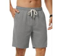iClosam Cord Shorts Men Retro Design Normal Fit Grey XL