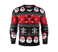 iClosam Men's Christmas Jumpers Sweater Long Sleeve Pullover Unisex Novelty Casual Knitwear Top