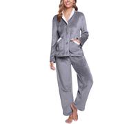 iClosam Pyjamas for Women Fleece Pyjamas Set Soft Warm Nightwear