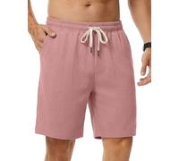 iClosam Summer Cord Shorts Lightweight Corduroy Comfortable & Breathable Drawstring Casual Style Versatile for Beach & City Dusty PinkL