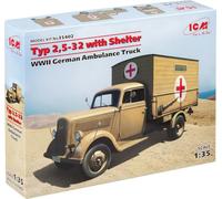 ICM 1:35 - Typ 2,5-32 W/Shelter, WWII Ambulance Truck