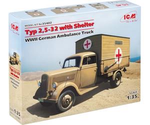 ICM 035402-1/35 Opel Blitz Type 2.5-32 Ambulance Plastic Model Kit