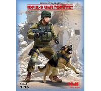 Icm 16102 - 1:16 K-9, Israeli Police Team Officer with Dog - New