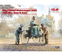 ICM 1/24 Benz Patent-Motorwagen 1886 with Mrs. Benz & Sons (100% new molds) #...