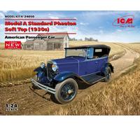 ICM 24050 Model A Phaeton Soft Top (1930's) 1:24 PLASTIC MODEL KIT