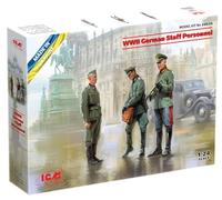ICM 24020 WWII German Staff Personnel Soldiers 1:24 Figures Plastic Model Kit