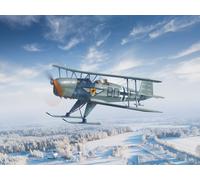 ICM 32029 Bücker Bü 131D Winter Version WWII German Training Aircraft