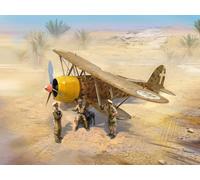 ICM 1:32 CR. 42 Falco with Italian Pilots In Tropical Uniform (3 Figures & 2 ...