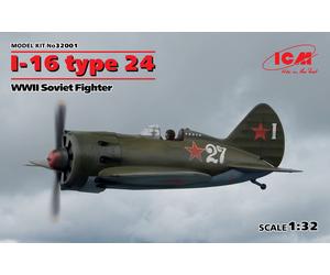 ICM 1/32 Polikarpov I-16 type 24, WWII Soviet Fighter (100% new molds) # 32001
