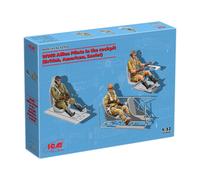 ICM 1:32 - WWII Allies Pilots in The Cockpit (GB, US, RU)