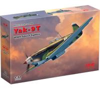 ICM Plastic Model Kit Yak-9T 1:32 WWII Soviet Fighter – 100% New Molds – ICM32090