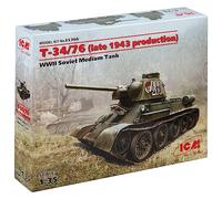 ICM ICM35366 35366-1/35 T34/76 Production1943, Tank 1:35-34/76 Late 1943 Production, Black