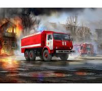 ICM 35003 Plastic Model Kit AR-2 (43105) Ukraine Hose Fire Truck Kamaz 1:35
