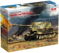 ICM ICM35339 1:35-Marder I on FCM 36, WWII German Anti-Tank SPG Scale Model Kit, White